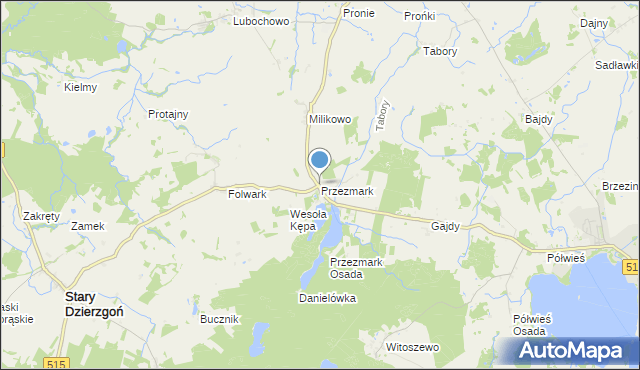 mapa Przezmark, Przezmark gmina Stary Dzierzgoń na mapie Targeo